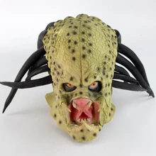 Movie Alien vs Predator Masque Latex Mask Cosplay Predator Halloween Terror Mask Prop predator style face mask silver