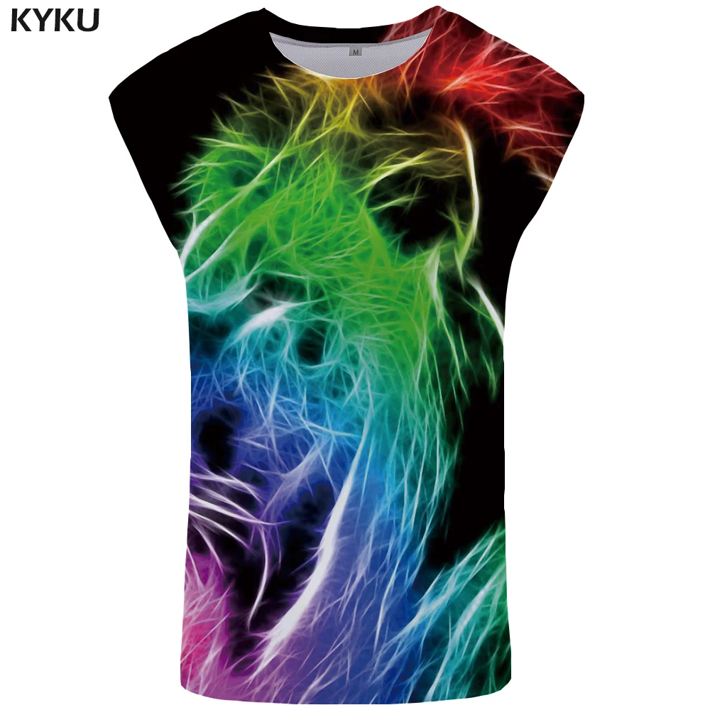 

KYKU Brand Color Tank Top Men Funny Singlet Street Mens Bodybuilding Punk Ftness Clothing Stringer Undershirt Sleeveless Shirt