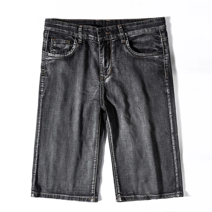 Большие размеры, короткие, большие размеры 38, 40, 42, 44, летние, хит, Бермуды, джинсовые Капри, бриджи до колена,, серые джинсы-карго, короткие, мужские, G067