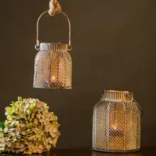 Natal Antigo Castiçais de Metal Criativo Retro Lanterna Decoração de Casamento Candeeiro de Mesa Mesa de Jantar À Luz de Velas da Luz do Chá