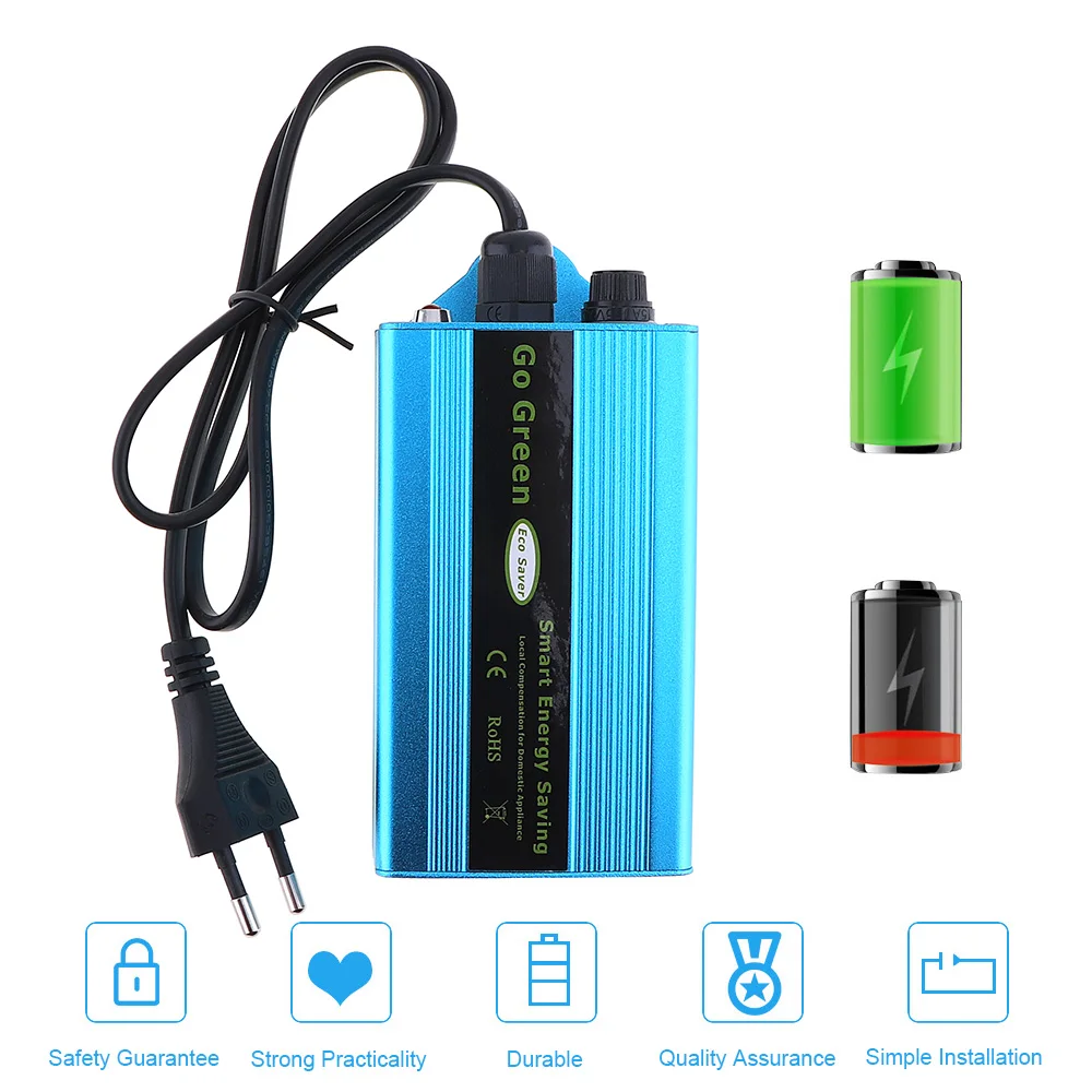 Caixa para Economia de Energia Fator de Potência Economia de Energia Ahorrador de Conta de Eletricidade até 35% para Casa Tomada ru 50kw 90-250v ue - - Image 3