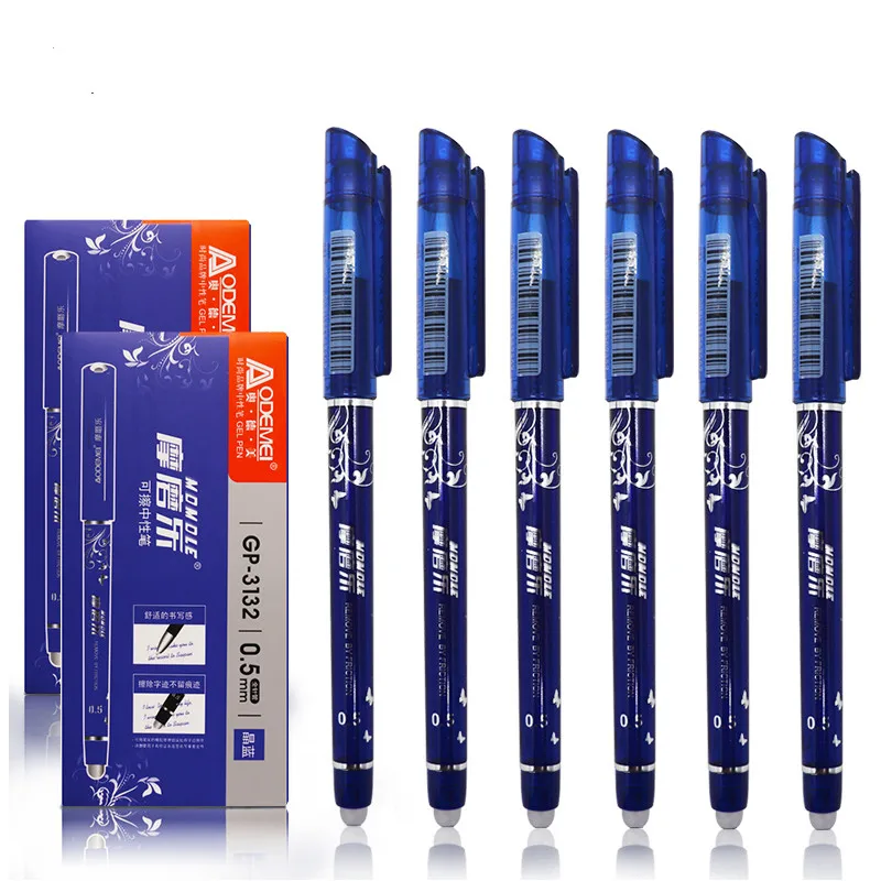 

12 pcs/set Erasable Pen Refill Rod 0.5mm Blue/Black /Red Ink Magic Ballpoint Pen for School Office Writing Supplies Stationery