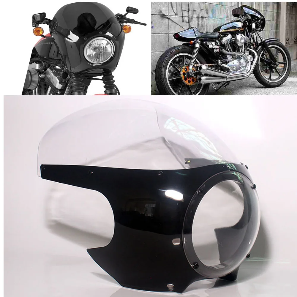 Лобовое стекло для мотоцикла 5 дюймов 3/4 дюйма Harley Custom Sportster Dyna|Полные комплекты