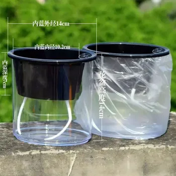

Transparent automatic water lazy flower pot