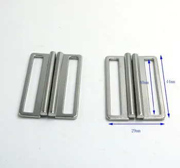 

20sets/lot 40mm Craft silver metal Rectangle Tape Closure Hook & Clasp Waist Extenders Sewing On Clothes Bra Clip Hooks