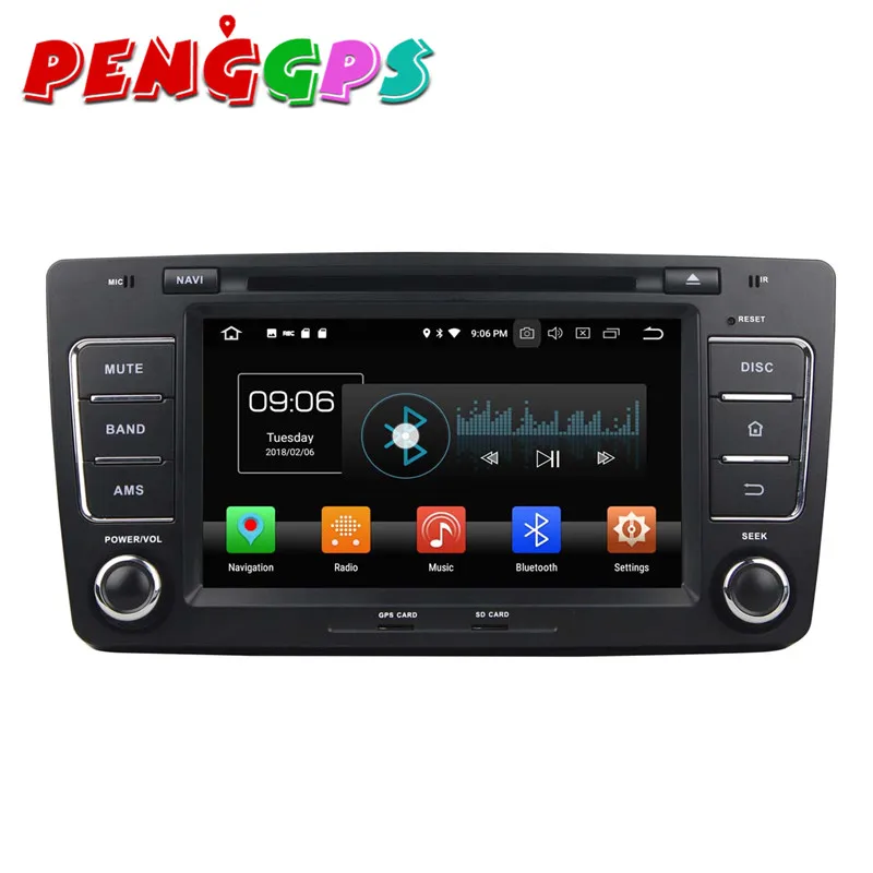 Best Android 8.0 7.1 Car DVD Player GPS Navigation Headunit For Skoda Octavia 2012 Car Stereo Auto Multimedia Satnav Video Autounit 10