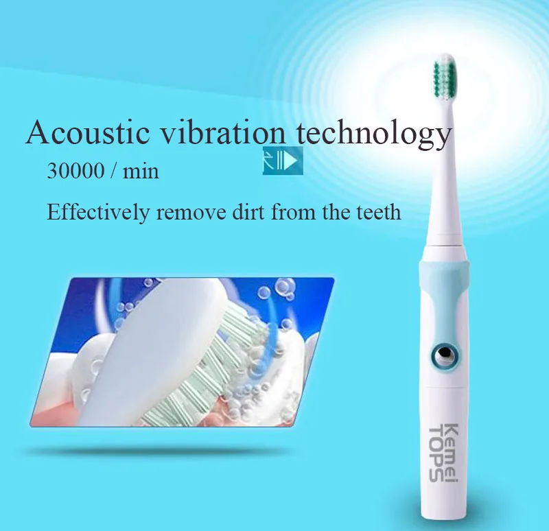 Escova de Dentes Elétrica à Prova Cabeças de Substituição Escova os Dentes Sônica Ultra-sônica Água Universal Rotary Elétrica 30000 - Min Profissional d' 4 Escovas de dente elétricas