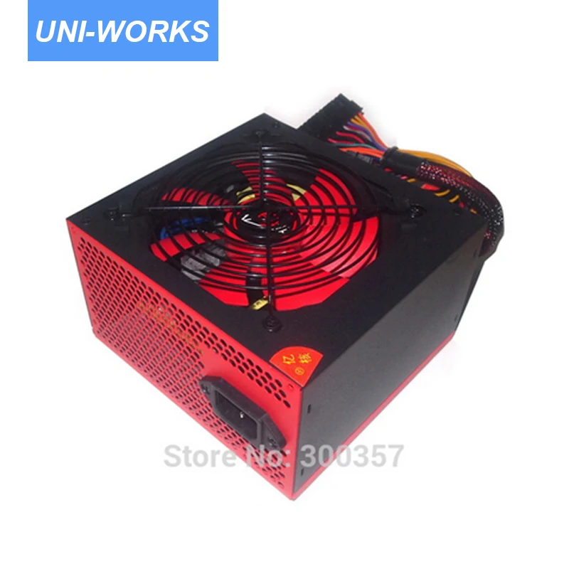 china red rated power 220V 300W ATX PC Power Supply good performance