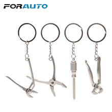 FORAUTO Car Key Rings Screwdriver Pliers Keyring Keychain Metal Tools Keyfob Creative Key Chain Interior Accessories Car Styling