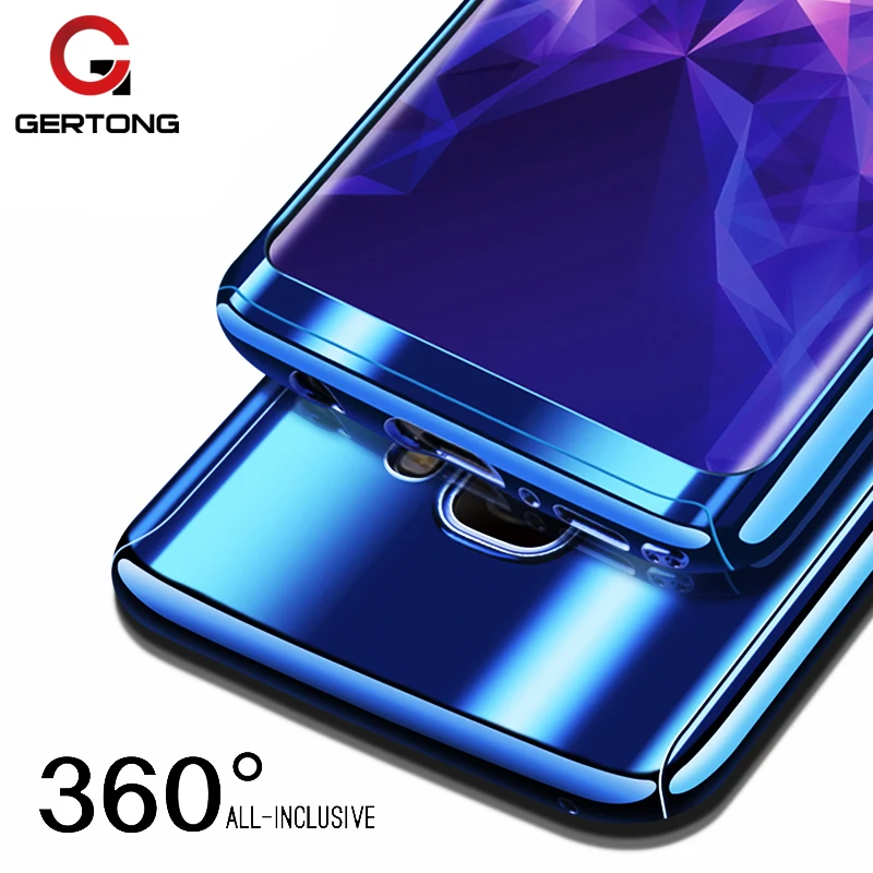 

Luxury Full Cover Mirror Case For Samsung Galaxy S8 S9 Plus Note 8 A5 A7 2017 360 Smart Hard PC Case Film For Samsung S9 S8