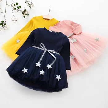 

Baby Girls Dresses Autumn Long Sleeve Princess Dresses Toddler Kids 1 2 Years Birthday Party Vestidos Children Casual Clothing