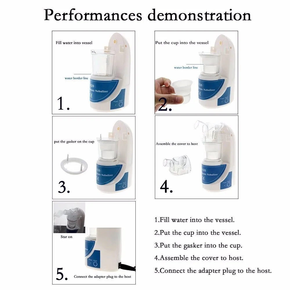  Cosmetology Vaporizer Ultrasonic Nebulizer Handheld Personal Cool Mist Inhaler Aromatherapy Essenti