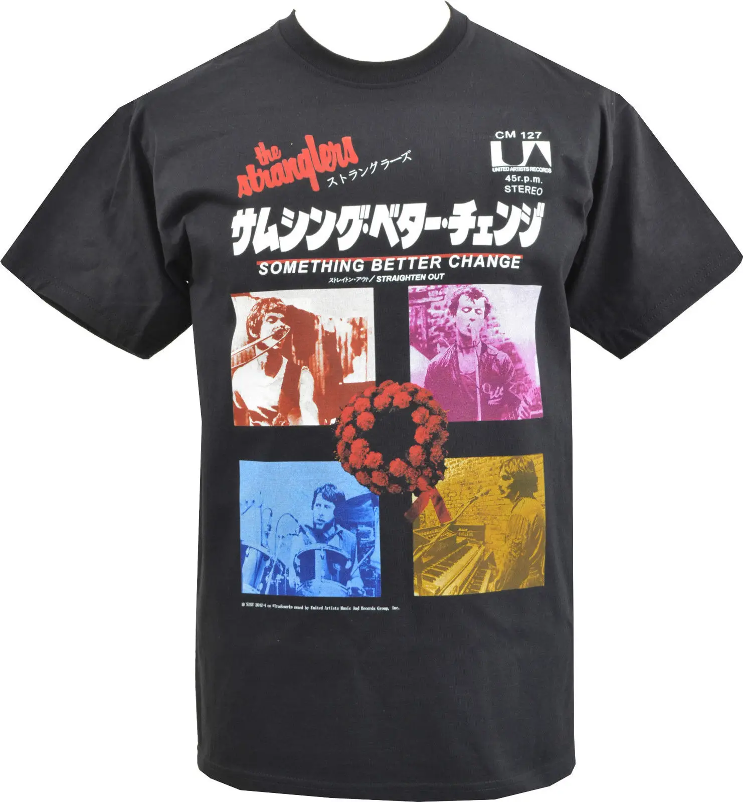 

MEN'S BLACK THE STRANGLERS JAPANESE JAPAN VINTAGE ADVERT PUNK ROCK S-5XL
