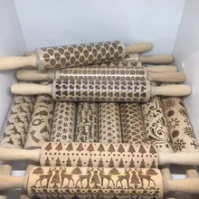 Рождественская Выгравированная Скалка олень; Снежинка тисненая скалка для печенья лапши печенье, фондан, пирог тесто Прямая поставка