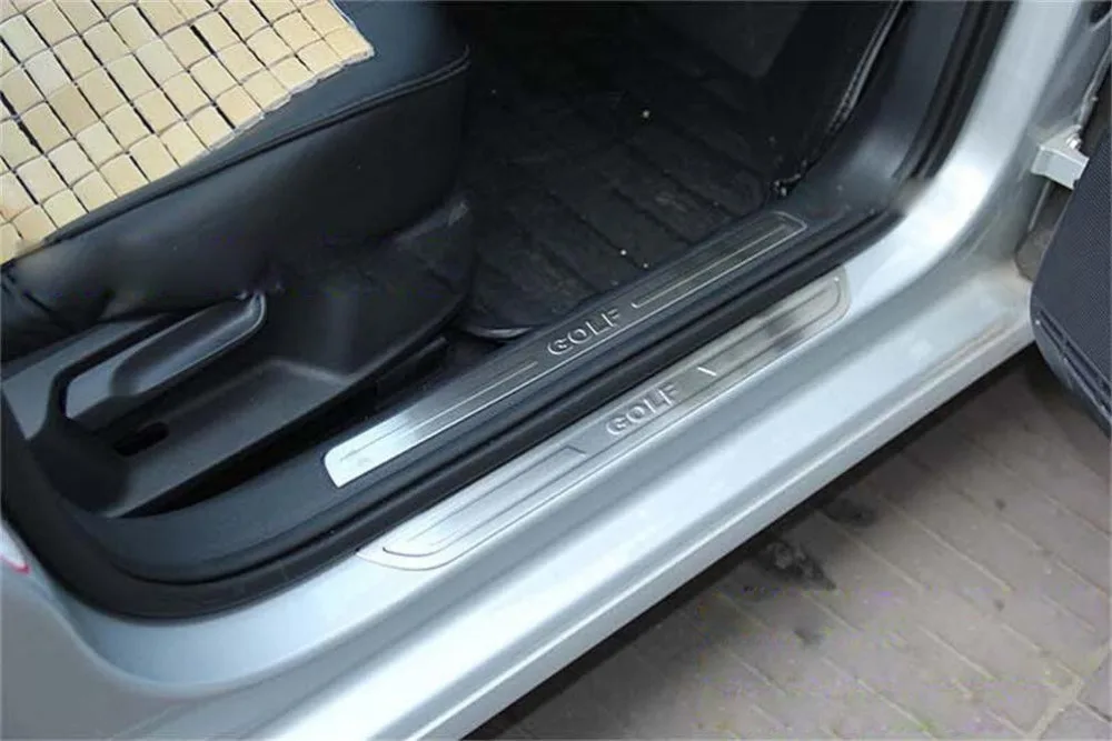 

For GOLF 7 MK7 5-door 13-18 8PCs Door Sill Scuff Plate Guard Door Entry Pad