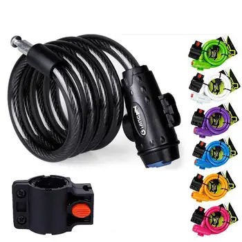 

Multicolor Ebike Mtb Security Lock, Strong Steel Wire 120cm Cable