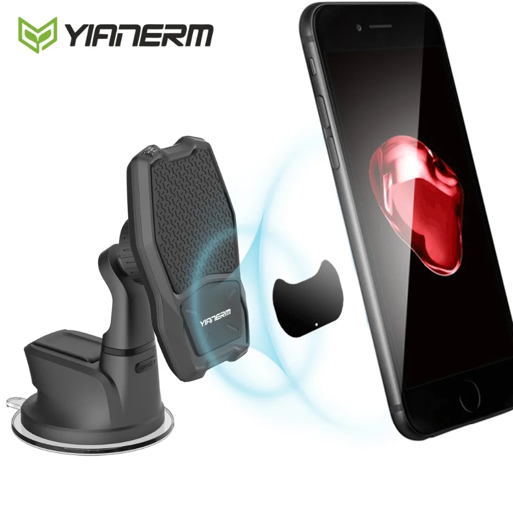 Yianerm Magnetic QI Wireless Charger Car Phone Holder 10W Fast Wireless Charging Stand For iPhone Xs Max 8 Plus Samsung Note 9