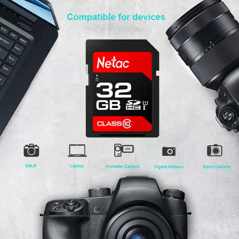 Netac SD Card 16GB Memory Card High Speed Up to 90MBs Full HD 4K DJ Music Dropshipping carte sd 16gb for Digital DSLR Camera (2)
