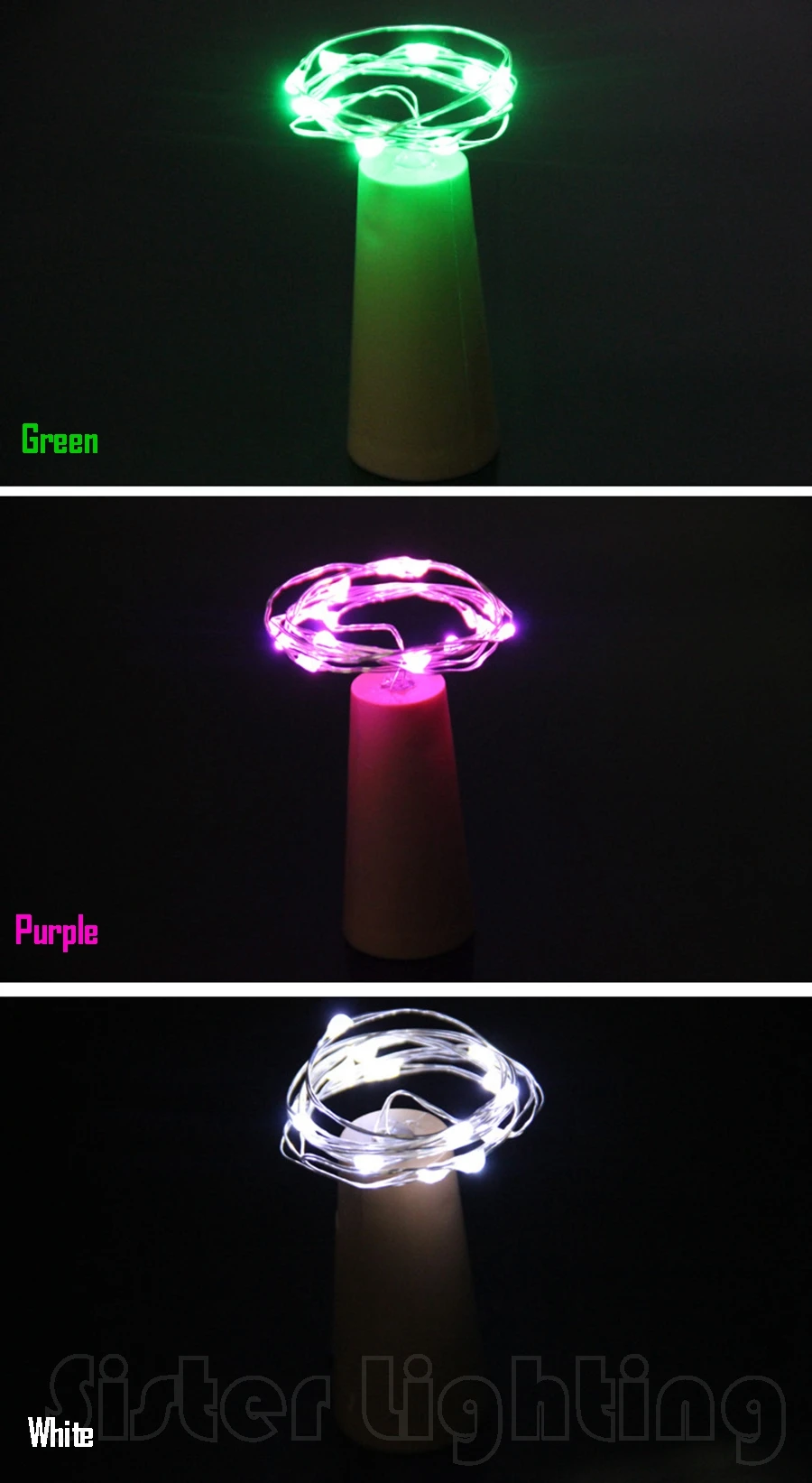 2M 20Battery powered LED Bottle Light Cork Shape Battery Sliver Wire String Lights for Bottle DIYChristmas WeddingParty Decoration (2)