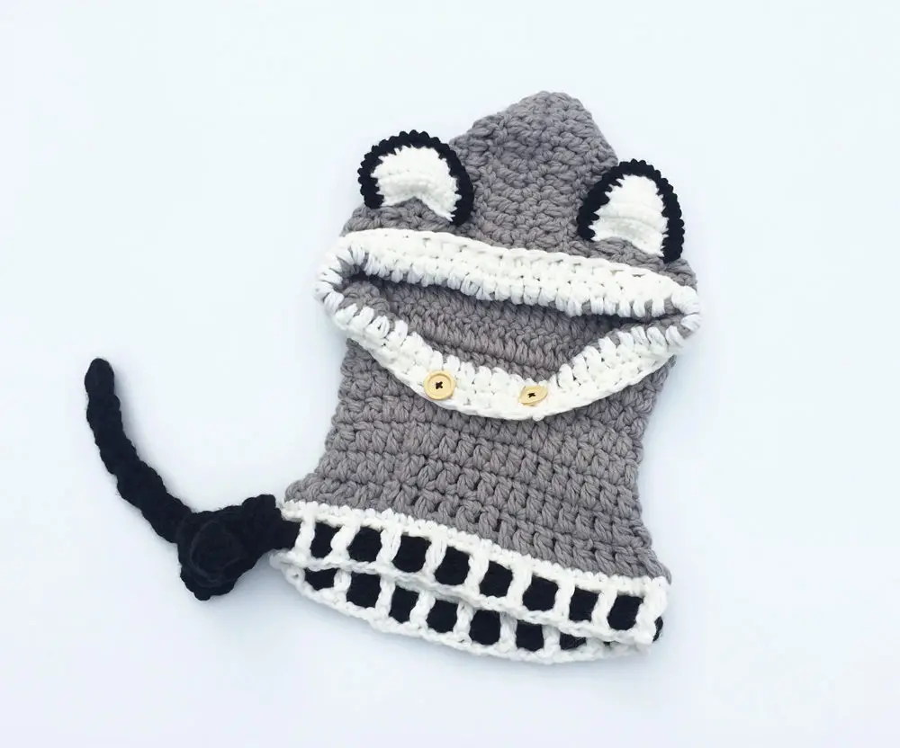 Kids fox hat children's knit wool handmade beanie hat wrap knit bib suit hat new cute scarf caps