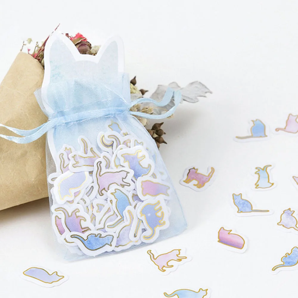 

100Pcs/lot Cute Animal Cat Mini Paper Sticker DIY Diary Decoration Sticker for Planner Album Scrapbooking Kawaii Stationery