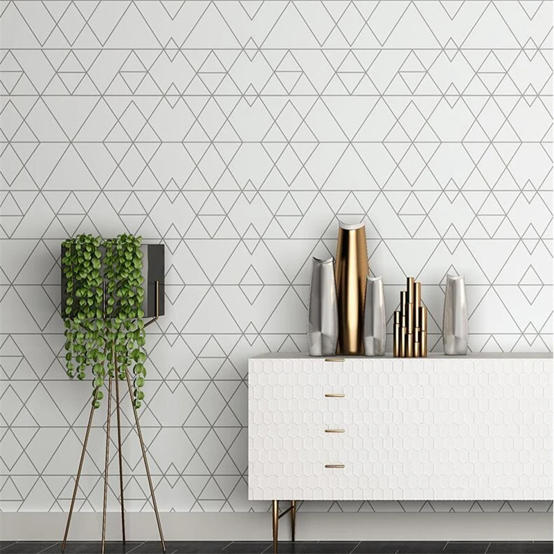  beibehang Personality diamond geometry wallpaper living room bedroom wallpaper minimalist modern No - 32880389621
