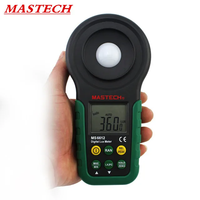 

MASTECH MS6612 200,000 Lux Light Meter Tester Spectra Auto Range Digital Luxmeter