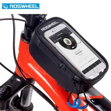 New Arrival Roswheel Touch Screen Frame Saddle Bag For 5.2″/5.7″ Phone Bicycle Front Tube Phone Bag Holder Pouch with Power Bank