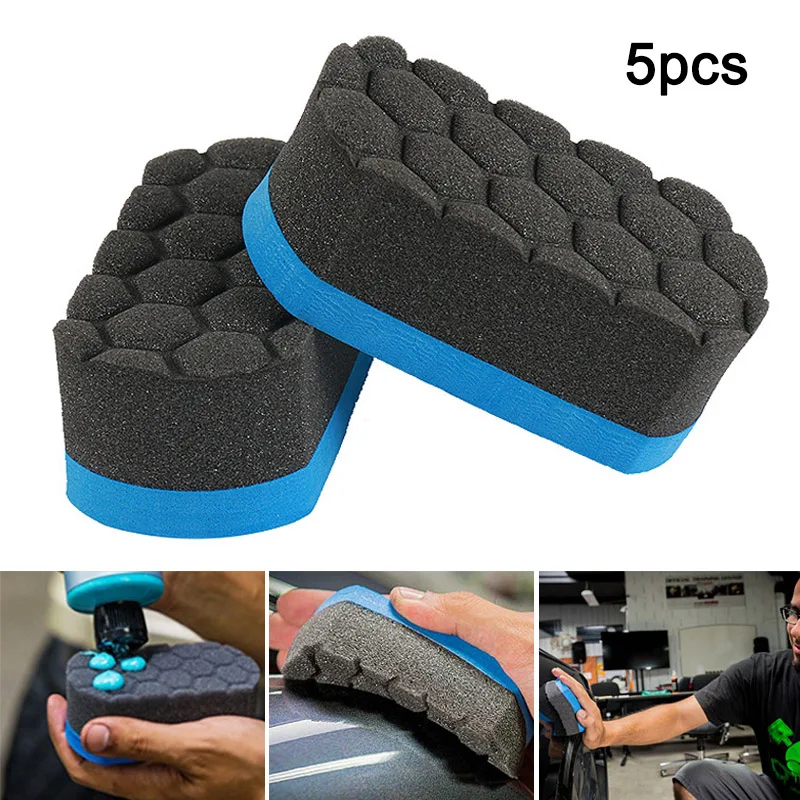 

2019 5Pcs Auto Car Windshield Soft Perforated Wash Sponge Pad Tools CSL88
