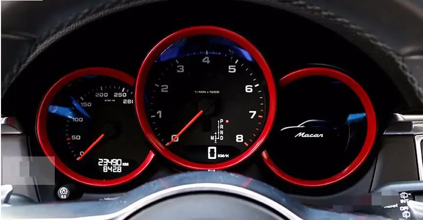 For Porsche macan 2014 - 2015 / Cayenne 2015/ Panamera 2015 ABS Dashboard Instrument Panel Decorative Cover Trim Modling Garnish