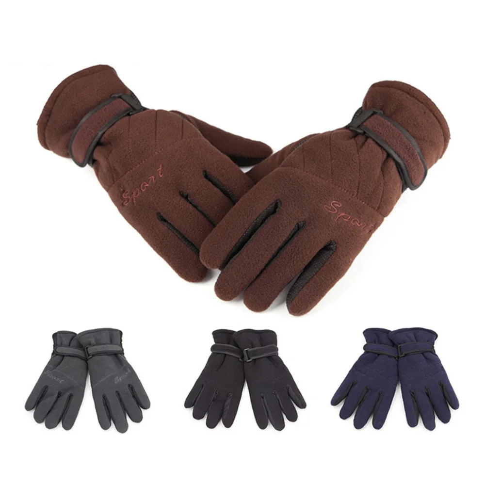 Три Слои мужские и женские AOTU Перчатки утолщение ветрозащитный мягкая байка Прихватки для мангала открытый зима теплая Мужская наручные