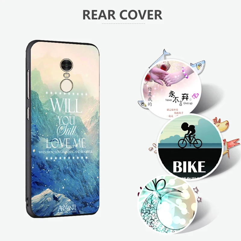Xiaomi Redmi Note 4x Case Original Cover for Xiaomi Redmi Note 4x Case Bag Redmi note 4x Cover Skin Wolf Fish Skull Fundas 100% 2