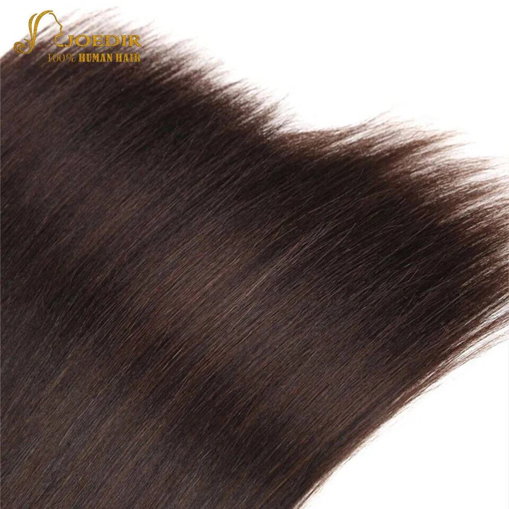 Joedir предварительно окрашенные бразильские прямые волосы ed, 4 шт. в одной упаковке, 190 г, бразильские человеческие волосы Yaki, пряди, плетение, Цвет 2#, не Реми