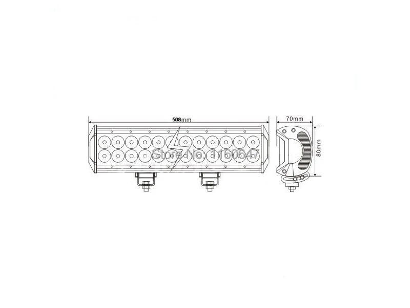 2 шт. 22 дюймов 126 Вт LED-бар место потока ip67 4x4 ван светодиодный внедорожных свет 126 вт пикап utv Wagon двойной ряд грузовиков led свет работы бар 12 В