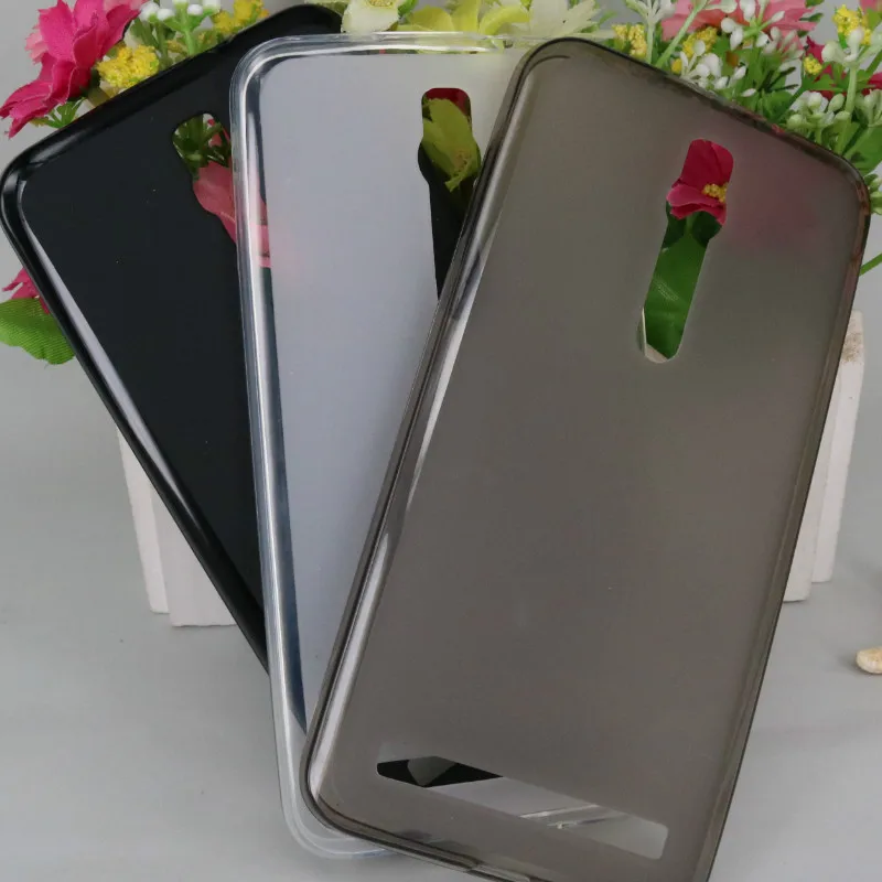 Мягкий чехол из ТПУ для Asus Zenfone 2 ZE550ML ультратонкий прозрачный силиконовый