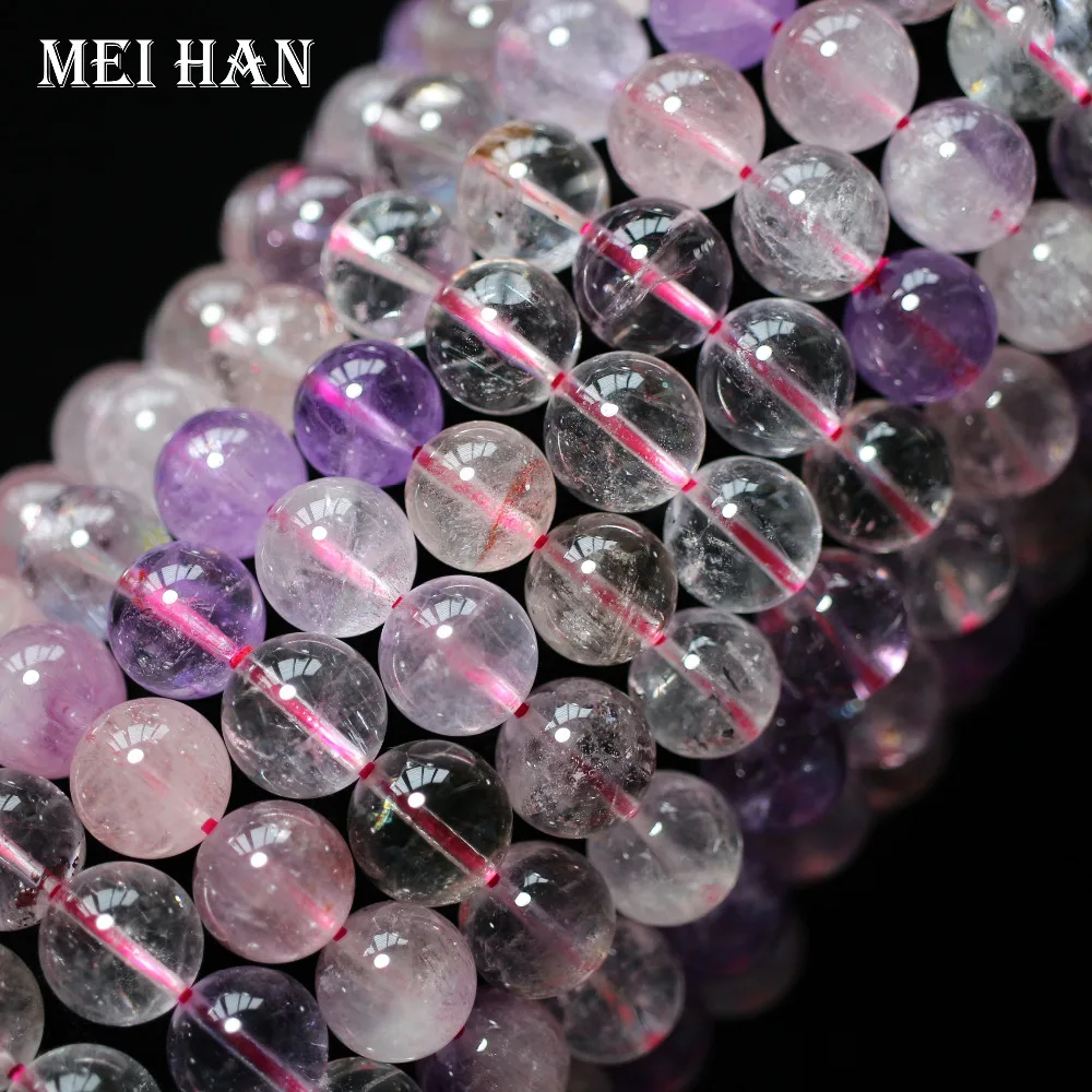 Wholesale (35 beads/lot/65g) natural 10.8 11.3mm super 7crystal smooth round european beads