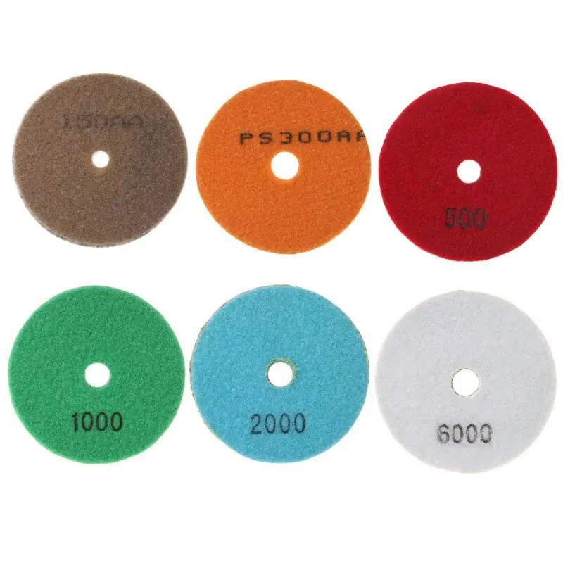 

4" Sponge Diamond Polishing Pad For Marble Granite Concrete Floor Grinding Nylon Fiber Stone Clean Abrasive Disc