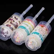 600 шт пищевые вакуумные контейнеры пуш-ап Пуш-ап поп-контейнер для тортов для украшений на вечеринку круглой формы SN1785