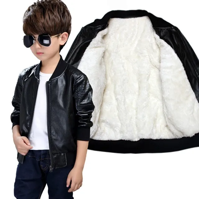 Новая детская весенне-осенняя одежда детская куртка для мальчиков, верхняя одежда детская куртка из искусственной кожи черная модная куртка для мальчиков