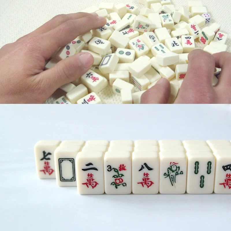 

New Products Miniature Pocket Portable Mini Travel Mahjong - Travel Entertainment Chinese Mahjong - Leather Box Packaging