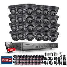 ANNKE 24CH 720P 4TB HDD AHD DVR Outdoor IR Day Night CCTV Security Camera System
