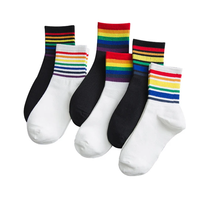  Calcetines Color Casual Arco Iris Y Los Hombres