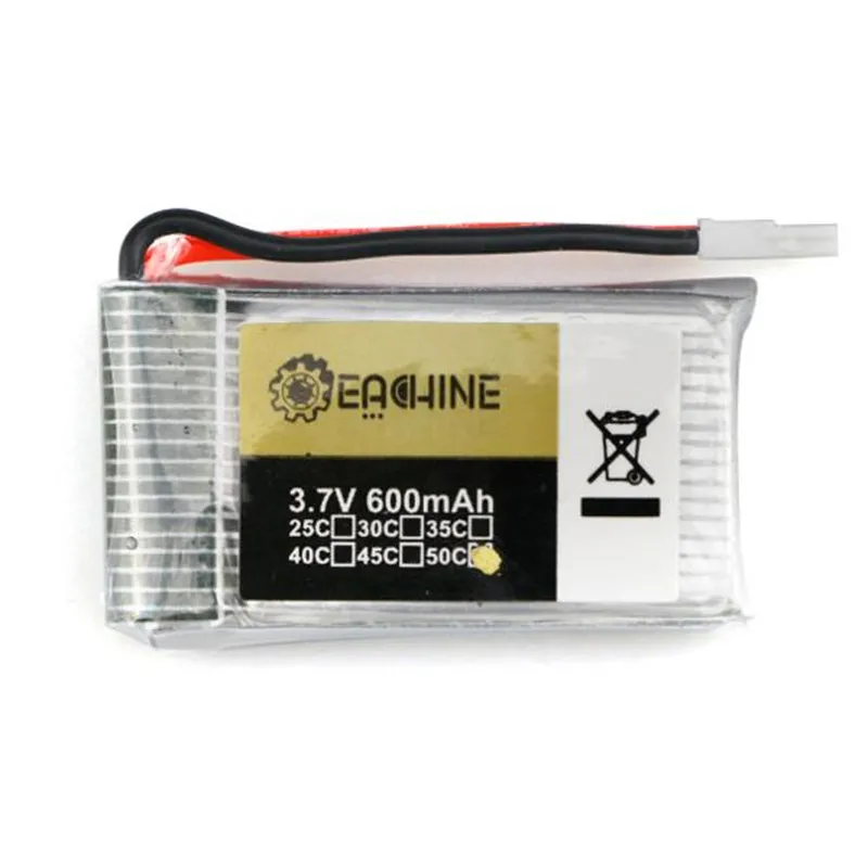 5X Eachine 3,7 V 1 S 600 мА/ч, 50C Lipo Батарея для Eachine QX90 QX95 QX80 QX70 FB90 QX100 EX105 EX110 RC DIY Сделай Сам квадролет с дистанционным управлением с видом от первого лица Квадрокоптер