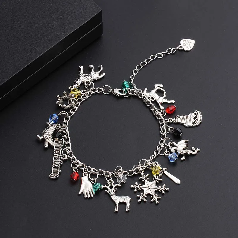 Очаровательный браслет "Игра престолов", милый маленький олень, браслет со снежинками, милый Рождественский подарок, зимний браслет для женщин