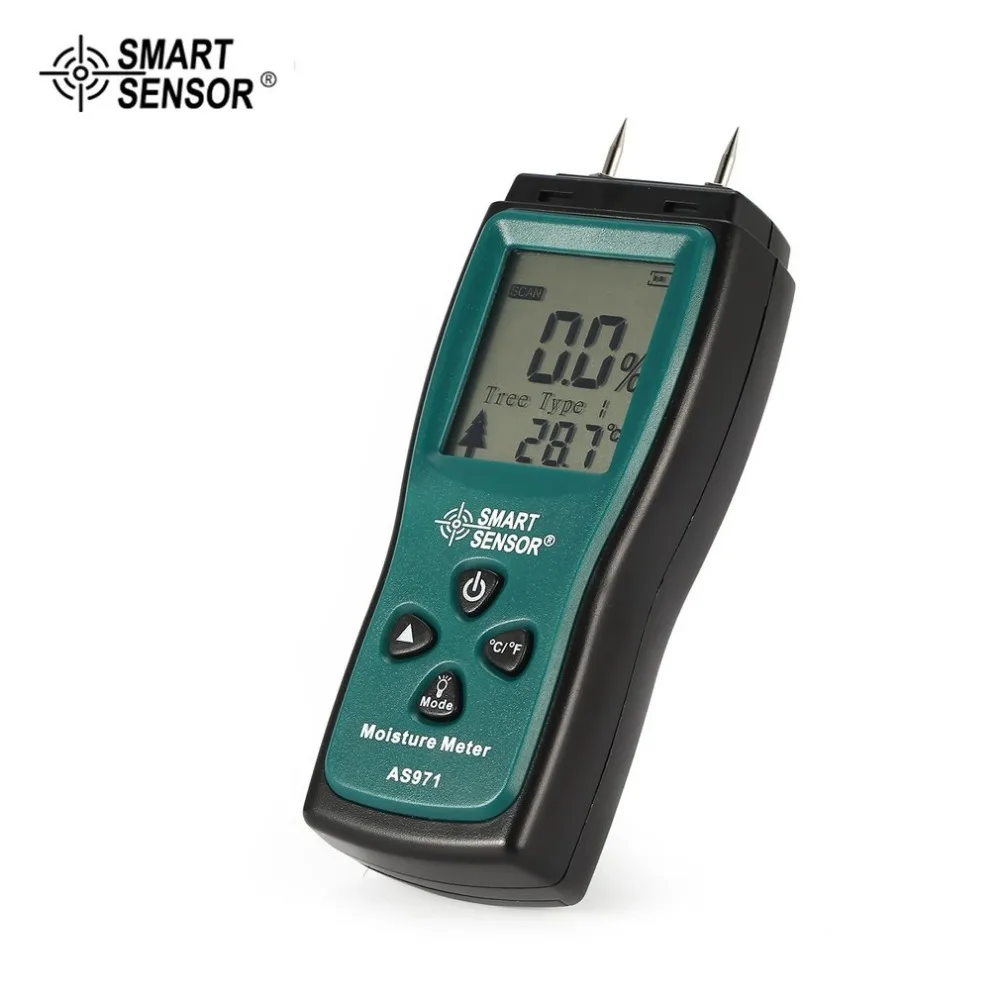 Digital LCD Moisture Meter Damp Detector Wood Paper Humidity Tester Sensor Tool 