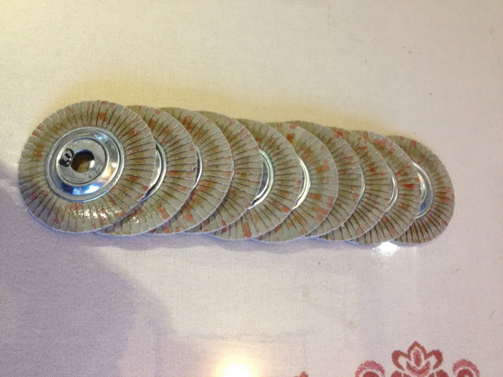 

Free shipping of 10pcs/set steel core 80#-320#100*16mm soft flap discs wheels for angel grinder steel metal polishing sanding
