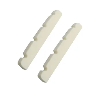 

NEW 2pcs 4 String Bass Guitar Nuts Bone Nuts Slotted 38*3.5*5.5-4mm Guitar Accessories Parts