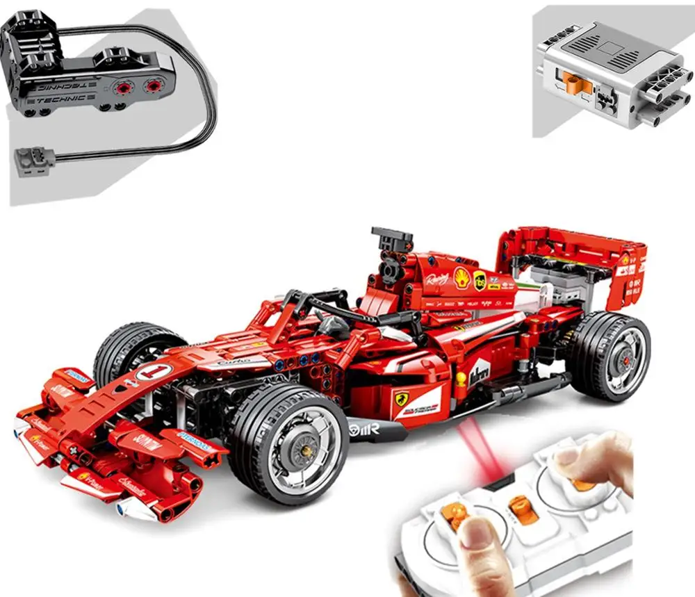 

Raysid Fallegoning MOC F1 Racing Car Remote Control 2.4GHz Technic with Motor Box 729pcs Building Blocks Bricks Creator Toys for