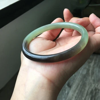 

h35#Hetian jade jade bracelet Qinghai material gradient thin strip bracelet