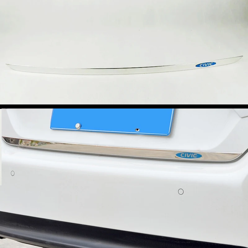 Для Honda Civic двери Стикеры нержавеющая сталь задняя дверь багажника отделкой автомобиля Средства для укладки волос
